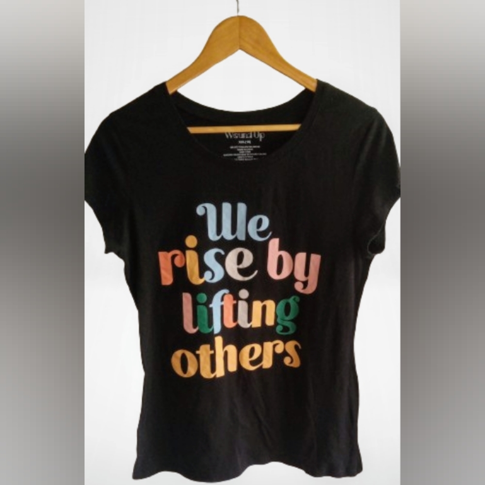 We Rise By Lifting Others Women's Short Sleeve Top Size XXL by Wound Up